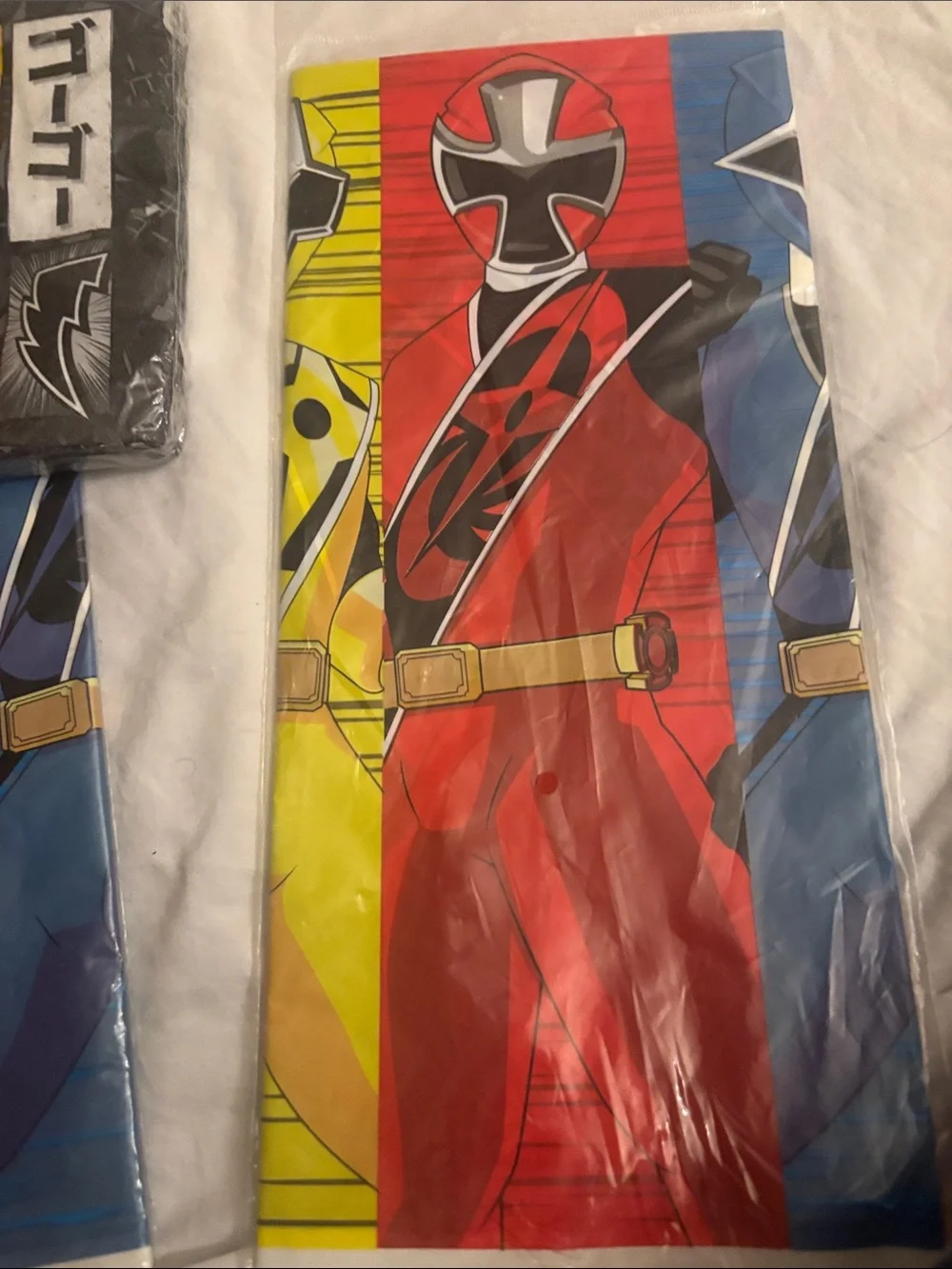Three Design  Ware Power Rangers Tablecover - Red, Blue, Yellow & pack of napkin